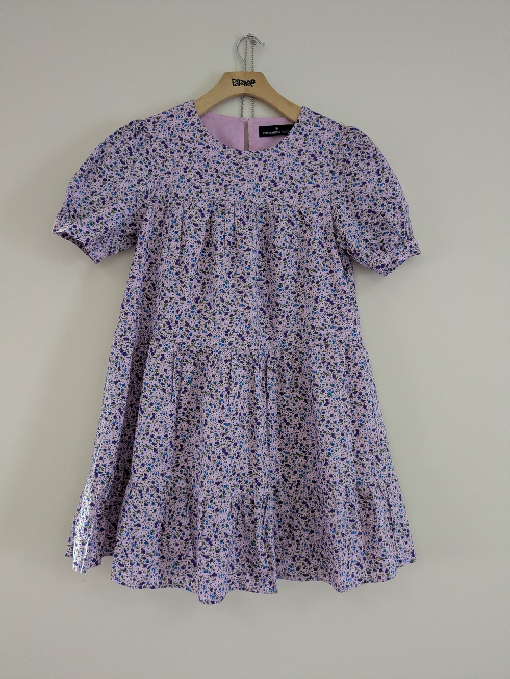 Pomander Place Lavender Floral Tiered Girls' Dress